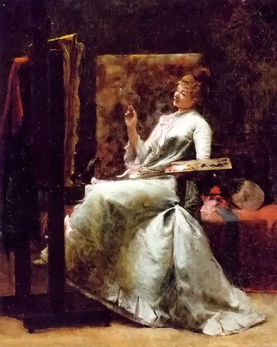 Dipinto olio ernest bordes - olio,